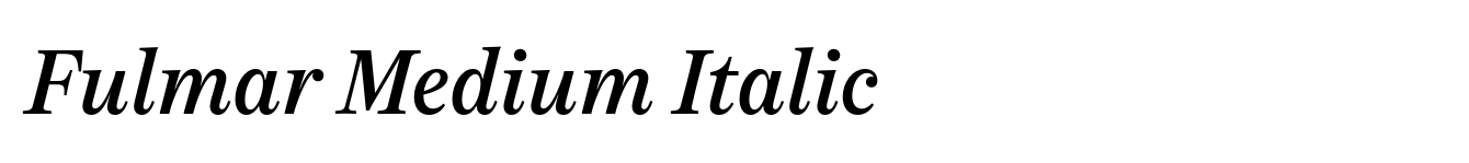 Fulmar Medium Italic image